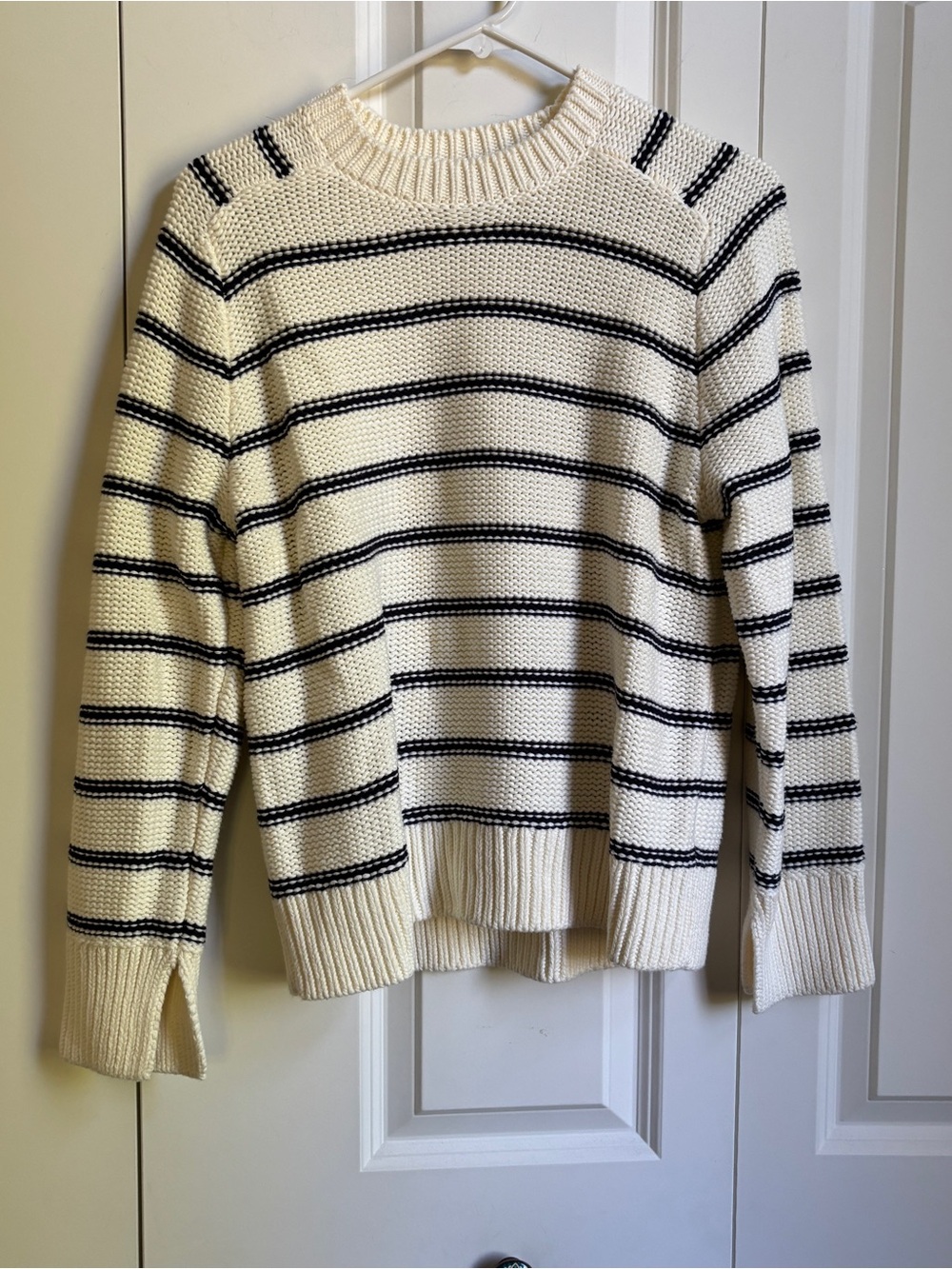 NWT Madewell striped heavy knit cotton sweater